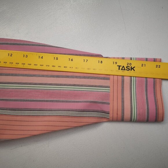 Talbots Wrinkle Resistant Stretch Ladies Size 12P Multi Colored Striped Shirt - Picture 8 of 10